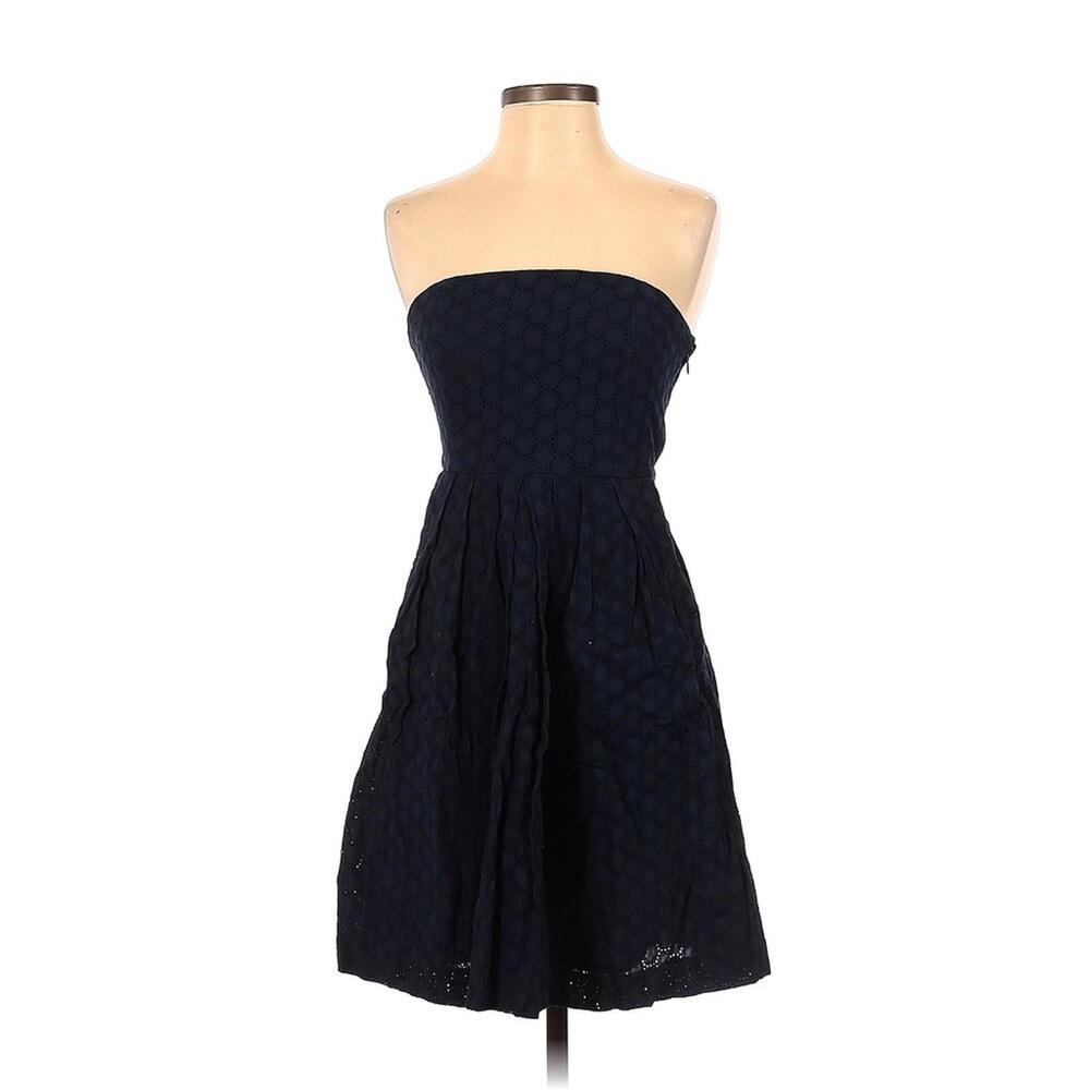 Navy Eyelet Dress